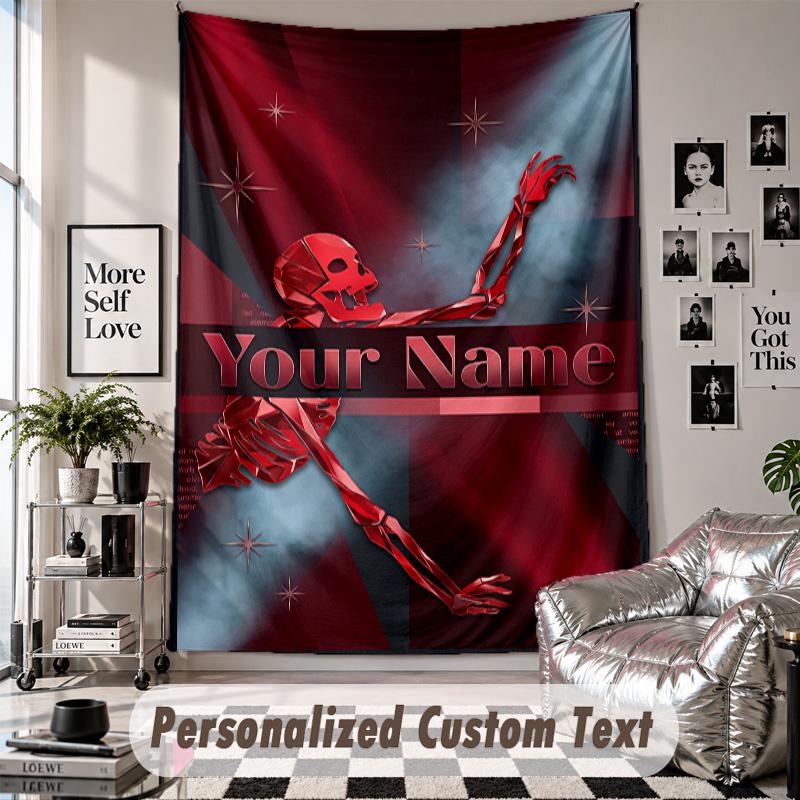 Wall Hanging Tapestry With Custom Name & Text, Arctic Monkeys Decorative Tapestry For Bedroom
