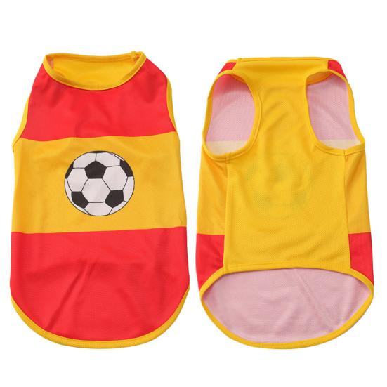 Camiseta de verano para perros con estampado de fútbol, ​​chaleco sin mangas para cachorros, ropa suave y transpirable para perros pequeños y medianos, gatos.
