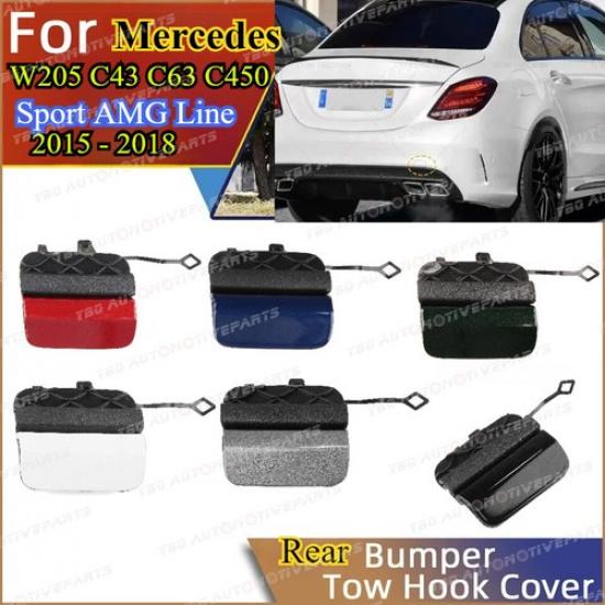 Car Rear Bumper Tow Hook Cover Cap for Mercedes C Class W205 Sport AMG 2015-2018