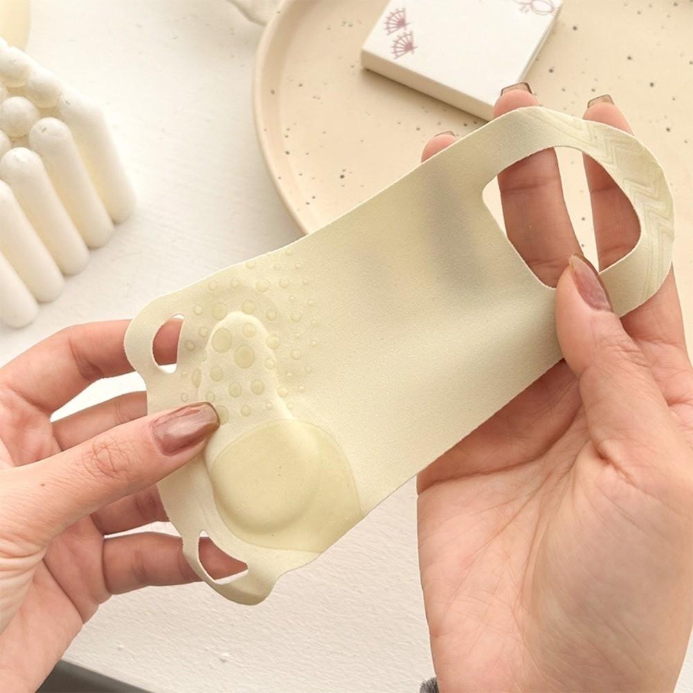 Invisible Low-cut Liners Socks Silicone Non-slip Ice Silk Two-toed Socks with Cushion Pad Ultrathin Suspender Half-Palm Socks