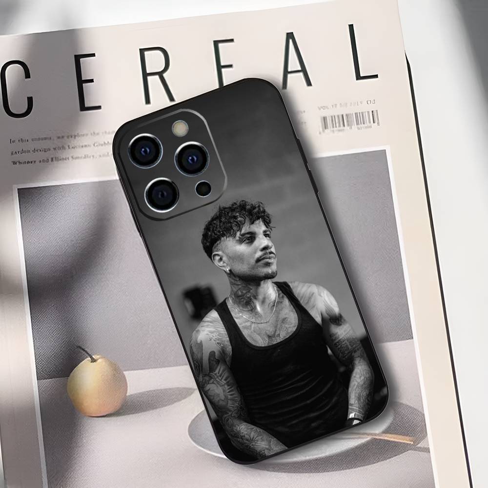 R-Rauw A-Alejandro Phone Case For iPhone 17,16,15,14,13,12,11 Plus,Pro Max,XS,Soft Black Cover