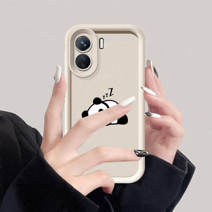 Cute Panda Phone Case for Redmi 12 4G 12C 13C 4G 5G Poco X3 NFC X3 Pro C50 C51 C61 A1 A2  Plus A3 A3x Matte