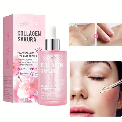 SADOER Sakura Collagen Moisturizing Facial Cleanser, Deep Cleansing Face Wash, 100ml