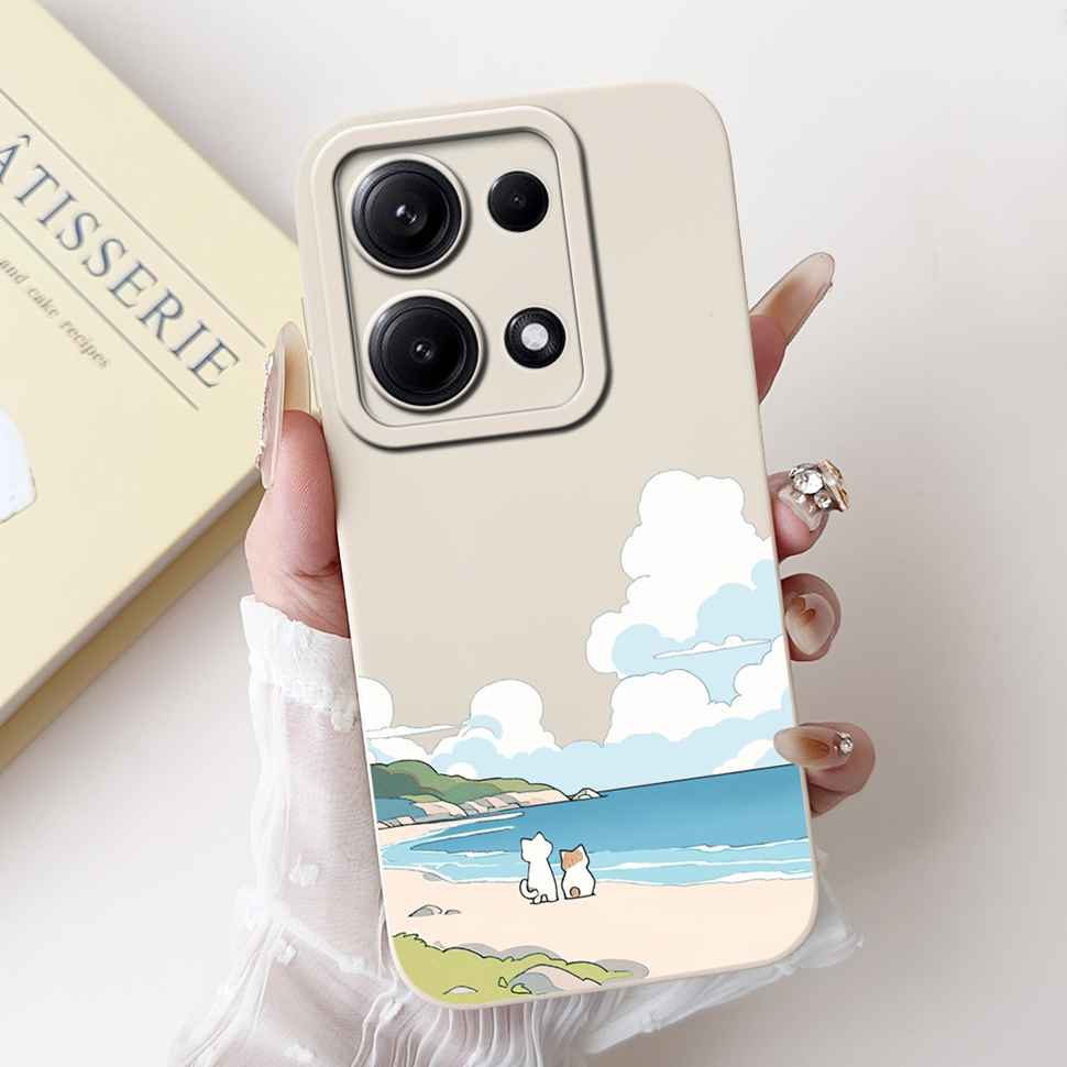 Simple Silicone Case For Redmi Note14S 4G Cute Panda Rabbit Shockproof Back Cover Note14 For Xiaomi Redmi Note 14 14S Cases