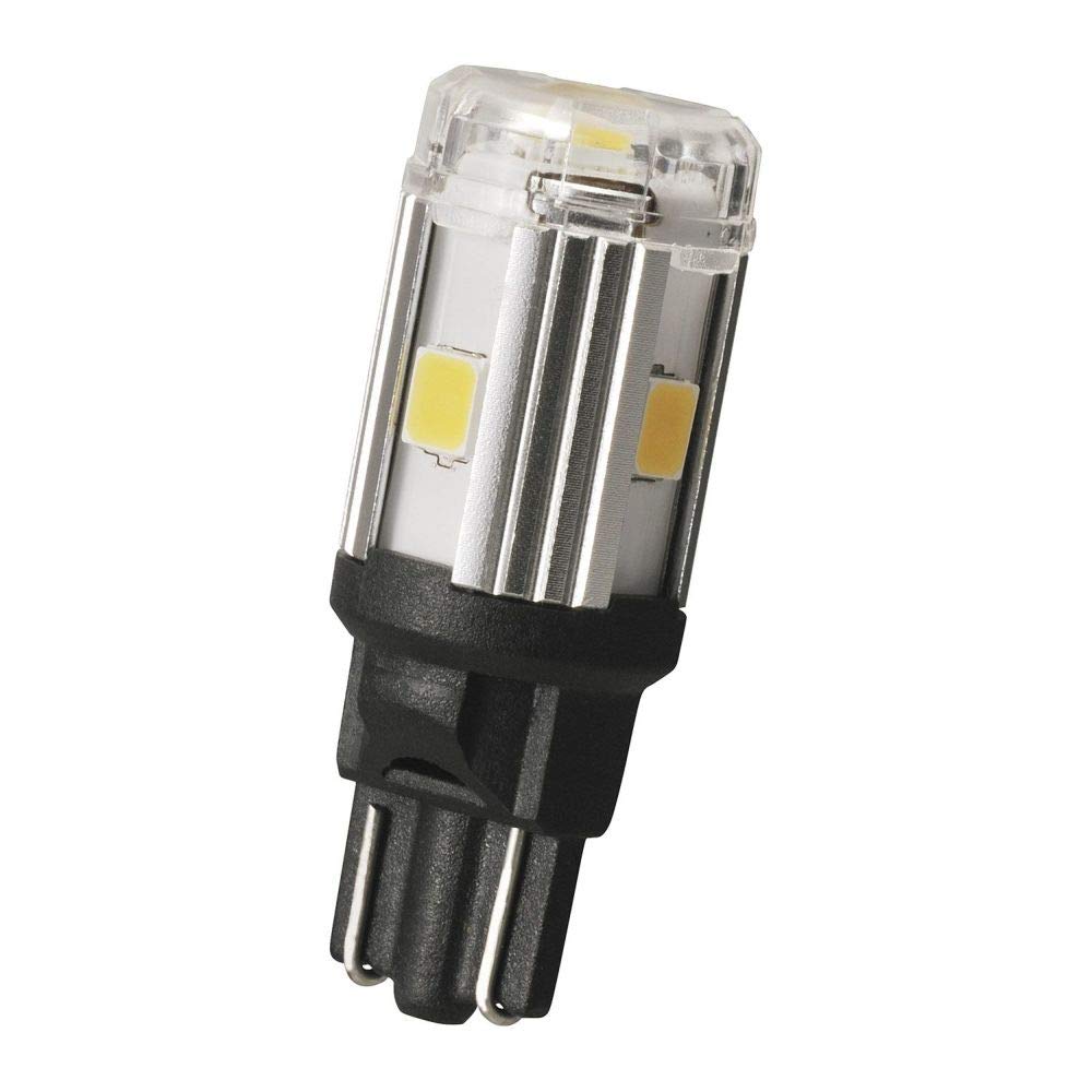 CARMATE GIGA Car LED Position Light Vehicle Inspection Pack of 6x Warm White White Bulbs, 4000K, Compliant, 2, Brighter, T10, (BW171)