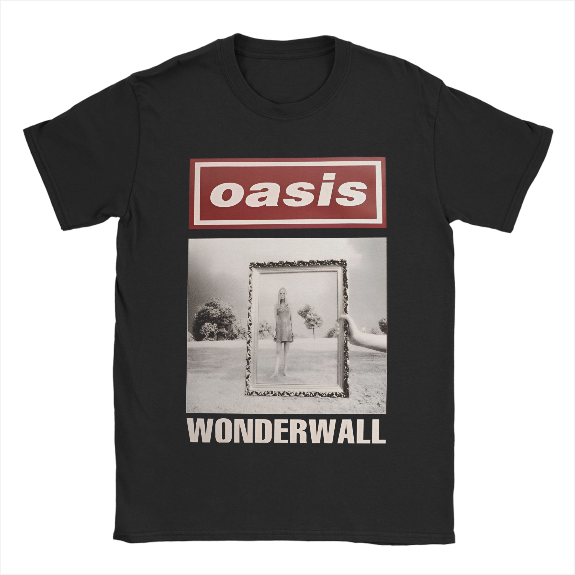 

O-Oasis Rock Band T Shirts for Men Cotton Novelty T-Shirt Crew Neck British Music Albums Tee Shirt Short Sleeve Tops Gift 4XL