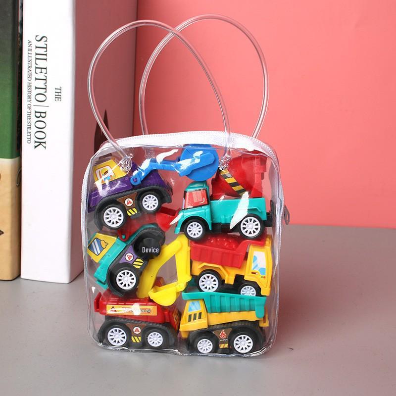Children's Cartoon Mini Pull-Back Car Toy Set - Bagged Creative Gift