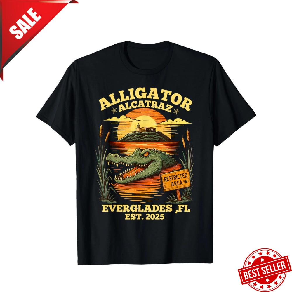 Hot Deal ! Funny Meme Florida Everglades Men Women Alligator Alcatraz T-Shirt Unisex T-Shirt M