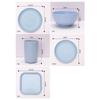 63pcs Wheat Straw Cutlery Set Household Portable Knife Fork Spoon Chopsticks Bowl Plate Dish Tableware