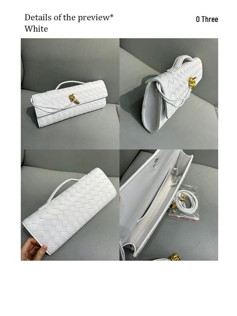 Sac à bandoulière de soirée élégant en cuir de vache tressé 2024