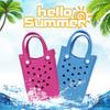 DIY Holes Beach Bag Mini Storage Bag Fashion Tote Bag  Women