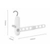 2Pcs 7 Holes Portable Folding Clothes Drying Rack - Travel Essentials For Laundry Collapsible With Hook - Clothes Rack RV Essentials