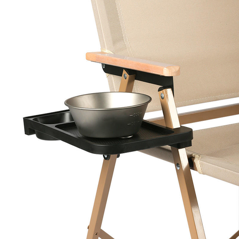 1PC Outdoor Camping Chair Side Storage Tray Recliner Chair Tray Camping Accessories Folding Universal Cup Holder Tool