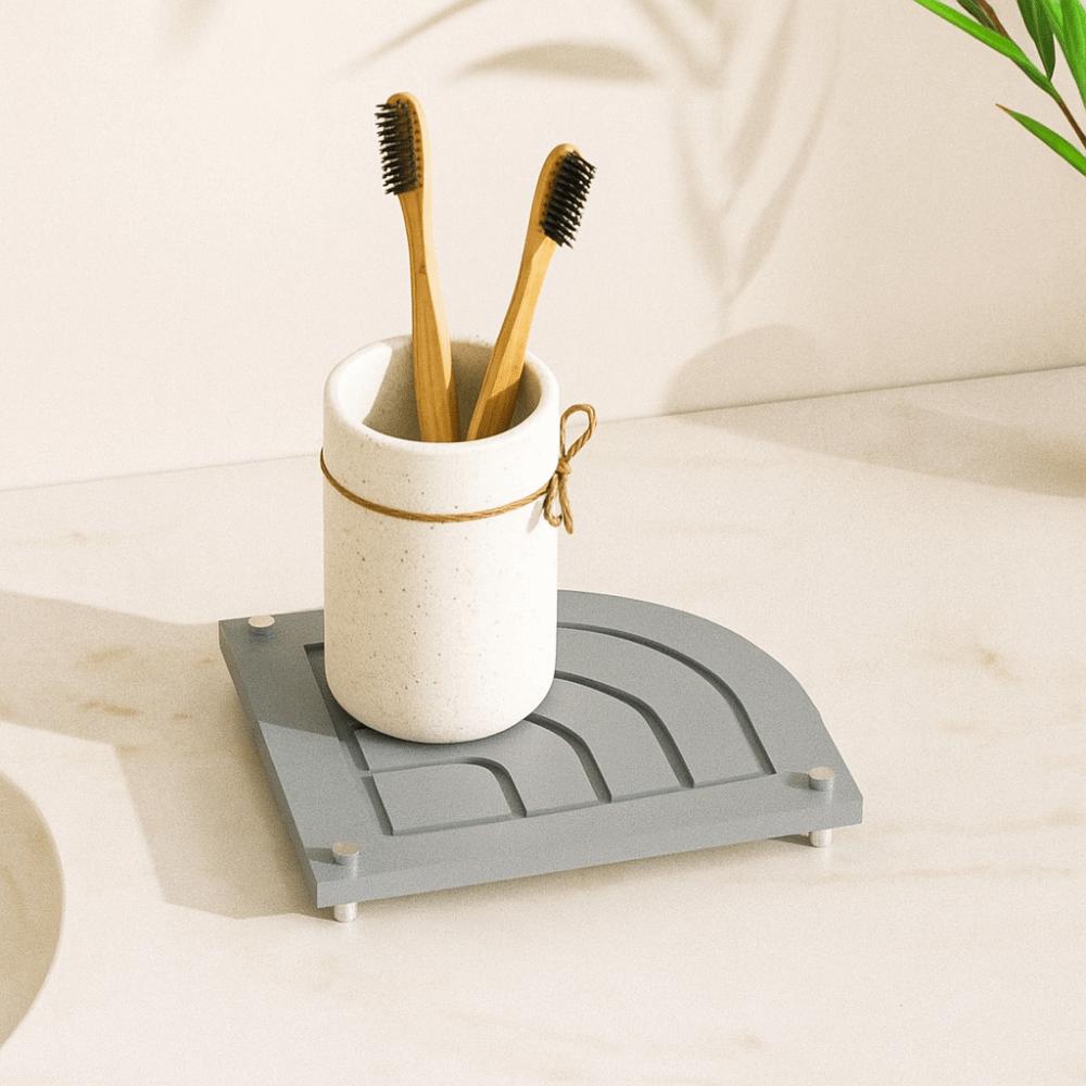 Non-Slip Diatom Mud Coasters Water Absorbent Sponge Holder Sturdy Toothbrush Holder  Bathroom