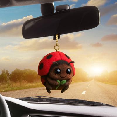 Insect Christmas Ornament 2D Acrylic Spider/Bee/Ladybug/Caterpillar Christmas Tree Ornament for Nature Lovers