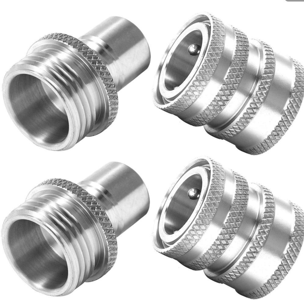 Stainless Steel High-Pressure Washer Quick Disconnect Kit, M22-14 & 3/8" Connectors, Explosion-Proof