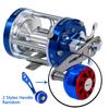 Single Rocker Drum Reel 40L50L60L Double Brake System 2+1BB Jumping Ship Sea Fish Fishing Die-casting Reel Catching Salt Water