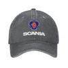 Svezia Saabs Scanias Cappellino da Baseball Vintage Usurato Lavato Cappellino da Sole Unisex Stile Outdoor Estivo Cappellini Regolabili