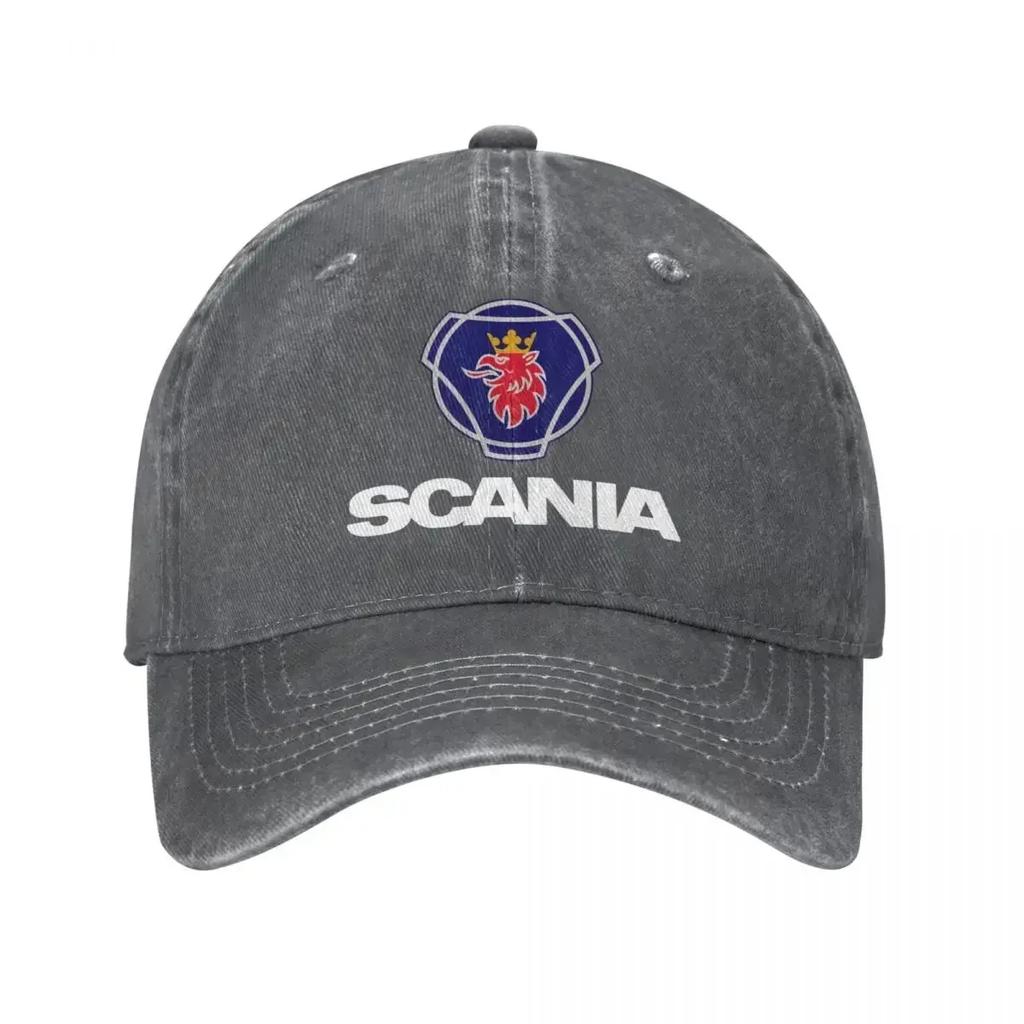 Svezia Saabs Scanias Cappellino da Baseball Vintage Usurato Lavato Cappellino da Sole Unisex Stile Outdoor Estivo Cappellini Regolabili