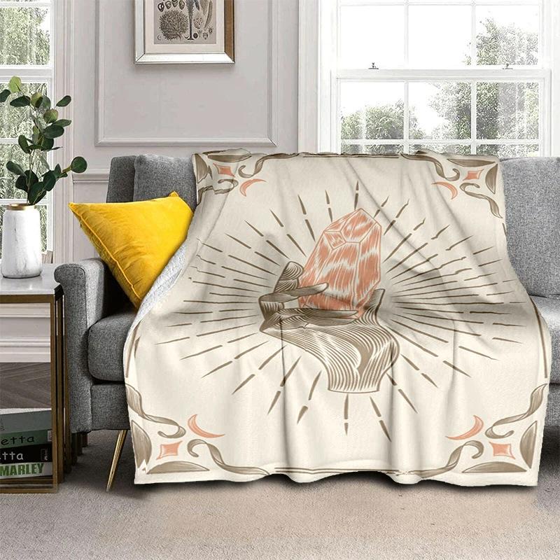 Druid Yggdrasil Tree Blanket Night Silhouette Gothic Logo Flannel Blanket