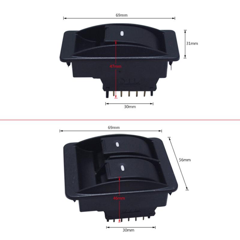 6Pcs/Set 12V/24V Car Window Switch Electric Power Window Switch Button Kits Glass Lifter