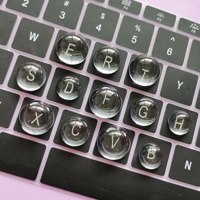 36/40/64/100Pcs Silicone Long Nails Keyboard Stickers Clear Nail Art Typing Sticker Women Raised Keyboard Bubbles Laptop PC Keyboard Covers