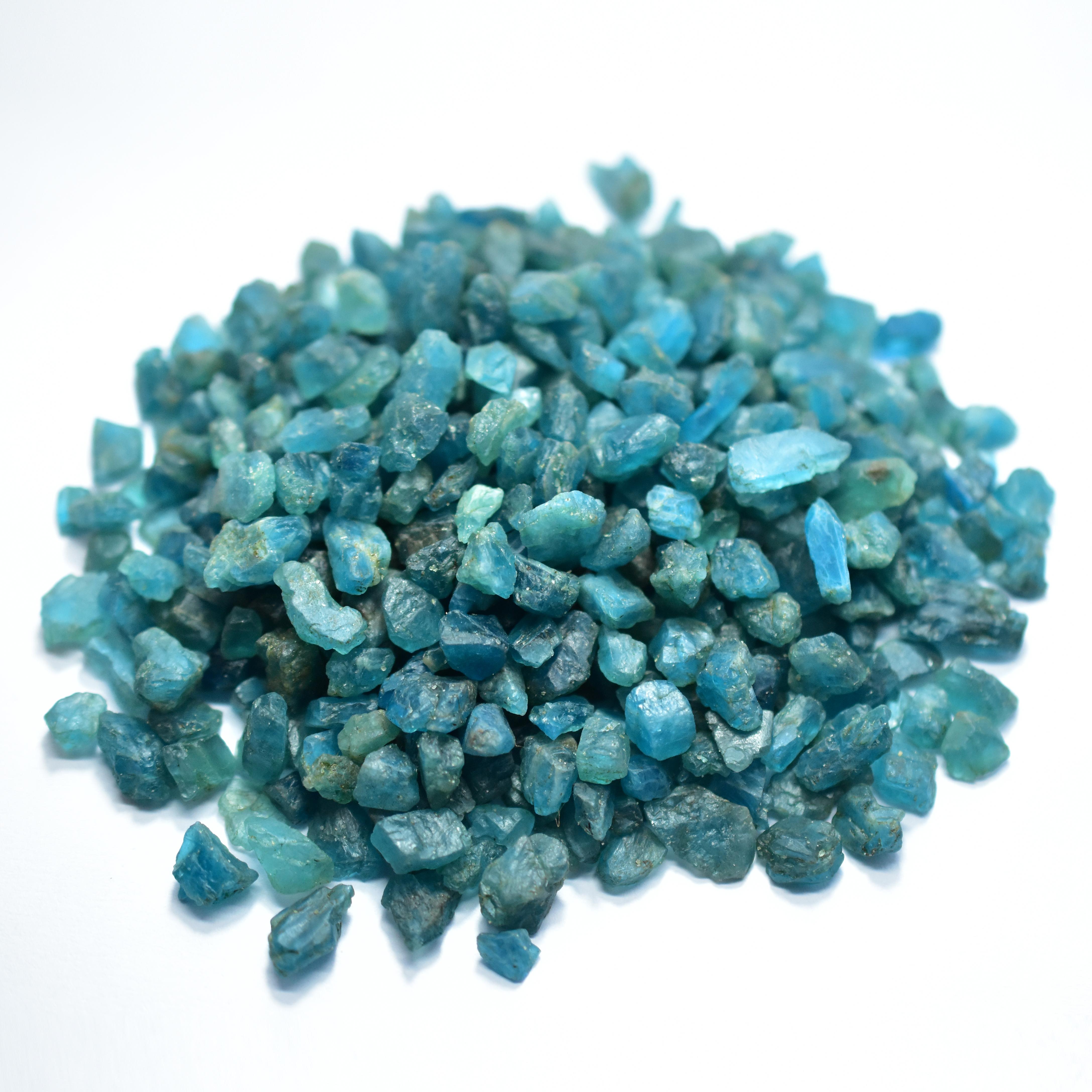 

CERTIFIED 200.10 Ct Natural Blue APATITE Loose Gemstone Uncut Raw Rough Lot синій