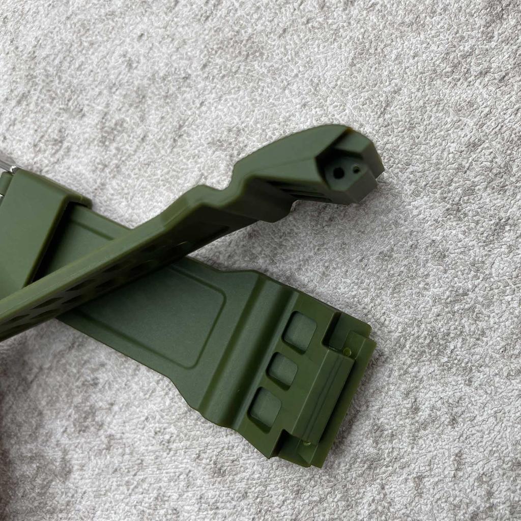 Stalimy Replacement Watch Strap for CASIO G-SHOCK Mudmaster GG-1000 GWG-100 GSG-100 Natural Resin Silicone Green with Tools