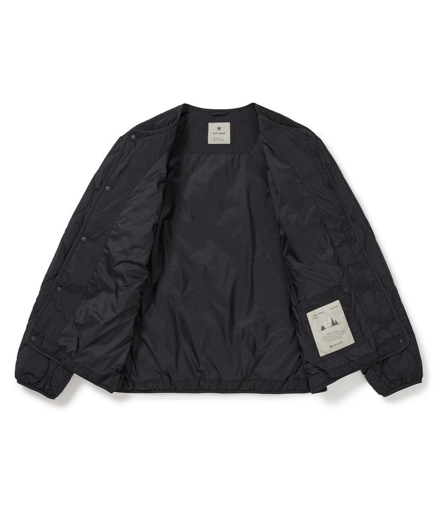 Snowpeak Apparel Recycled Quilted Cardigan Jacket (S24Wufpj02) Black