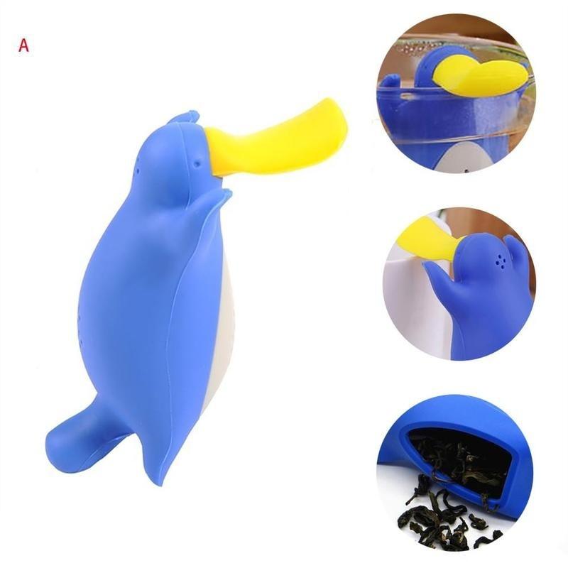 Creative Cute Shape Tea Strainer Interesting Silicone Tea (Color Random)