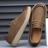 Leather men's shoes spring new one-pedal shoes men's breathable retro versatile casual leather shoes men's trend