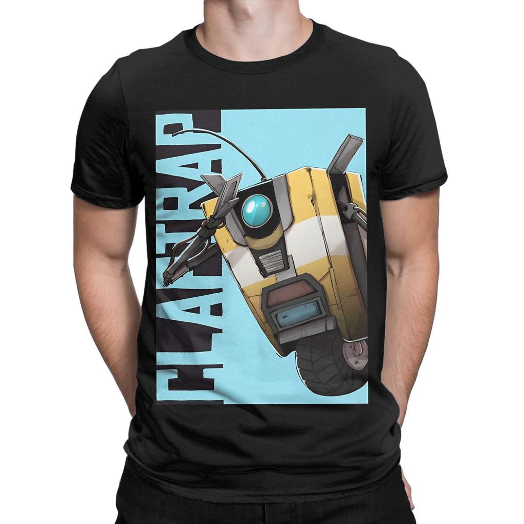 ClapTrap poster Novelty 100% Cotton T-Shirt bBorderlands Tees Tops For Men