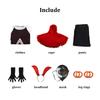 Genshin Impact Cosplay Water Fire Ice Thunder Attribute Abyss Mage Cosplay Costume Mask Headband Halloween Party Cape Outfits