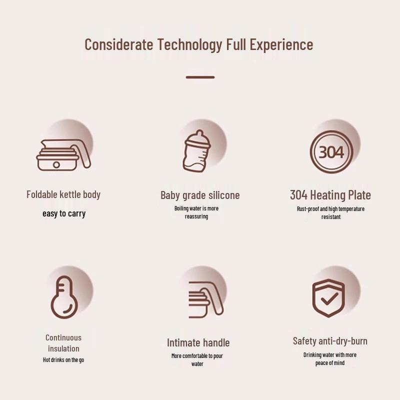 Travel-Friendly Foldable Electric Silicone Kettle