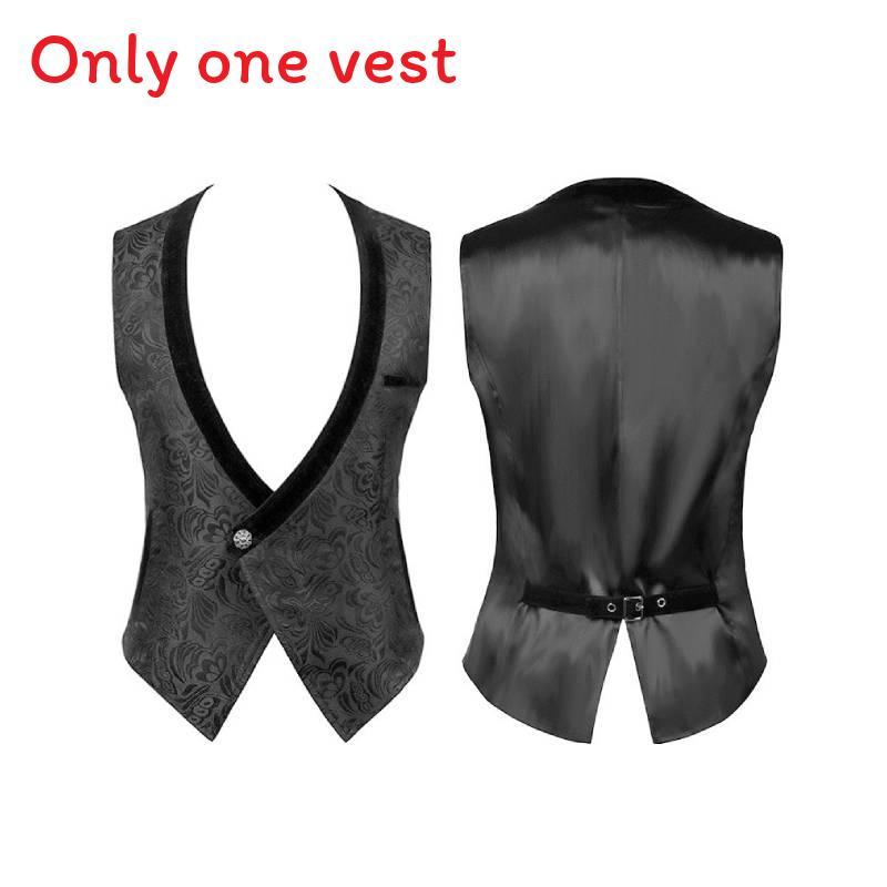Gothic Halloween Steampunk Vest For Men And Women With Dark Pattern For Stage Performances
