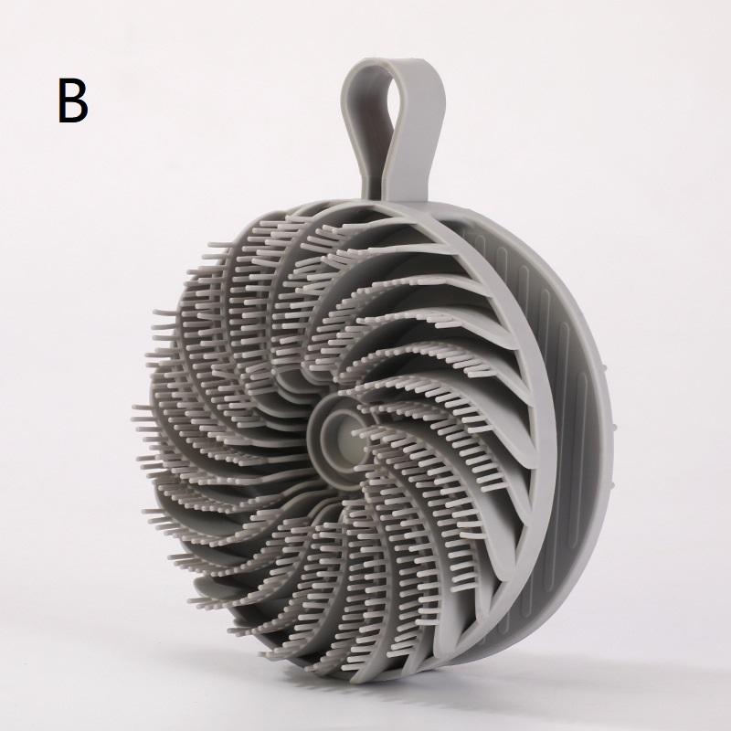 Silicone Body Scrubber Loofah Double-Sided Bath Brush,Shower Scrubber And Scalp Massager Shampoo Brush For Kids Women Men