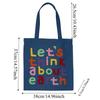 with Inner Bag Canvas Shopping Bag Colorful Letter INS Tote Bags Letter Embroidery Handbag  Women