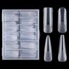 96-Piece Boxed Crystal Nail Extension Molds with Scale, Frosted, 4 Styles, Paperless Modeling Gel.