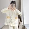 Cartoon Women's Pajamas Casual Lapel Long Sleeves and Trousers Two-piece Set New Home Wear Silk Pajamas for Women
