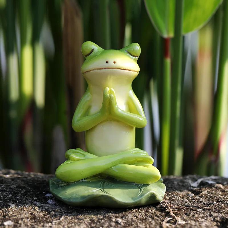 Decorat de broasca cu animale mici, micropeisaj creativ, bonsai, dragut, cadou de absolvire
