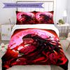 3pcs Demon Slayer Nezuko Pattern Bedding Set Duvet Cover Set Includes Duvet Cover &pillowcases, Perfect All Season Bedroom Decoration & Gift