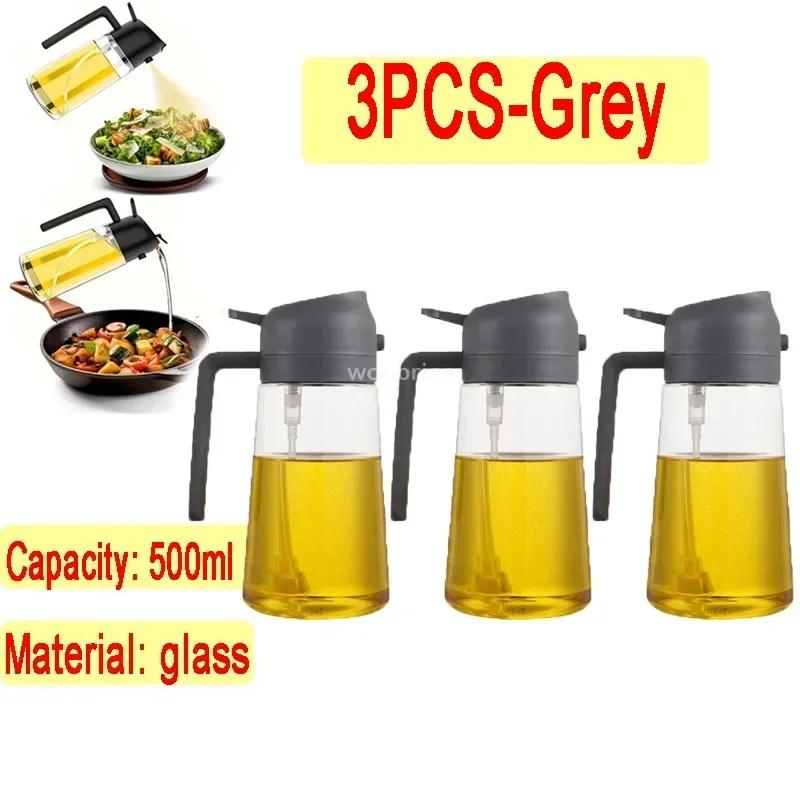 Oil Spray Spray Kitchen Glass Oil Spray Bottle 500ml Olive Oil Sprayer Camping BBQ Kitchen Baking BBQ Picnic Kitchen Tools