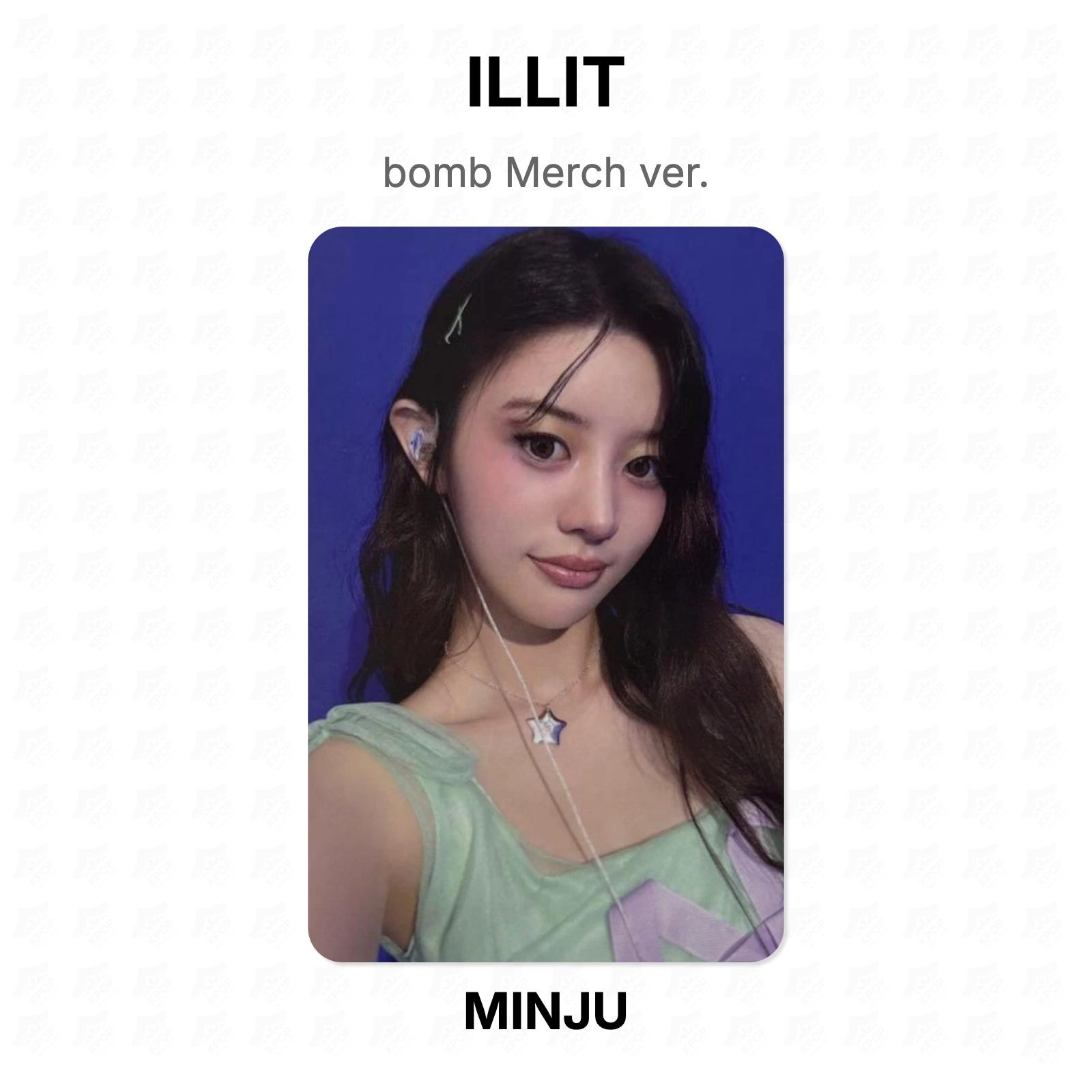 ILLIT bomb Merch ver. Official Photocard MINJU