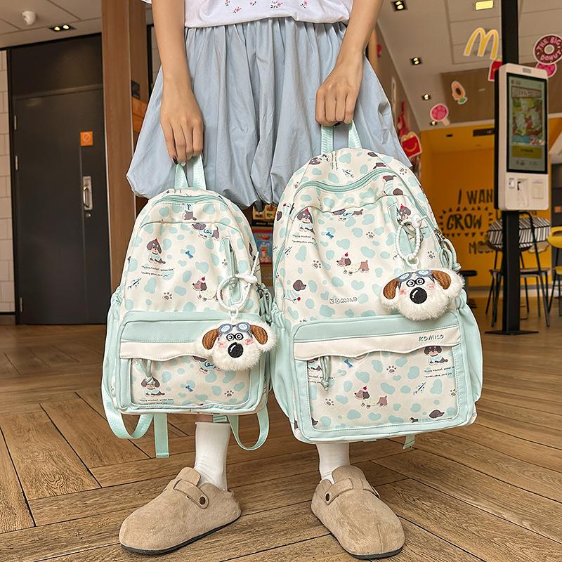 Schoolbag1011 New High School Schoolbag Female Niche Cute Large Capacity Casual Backpack College Style Backpack Male
