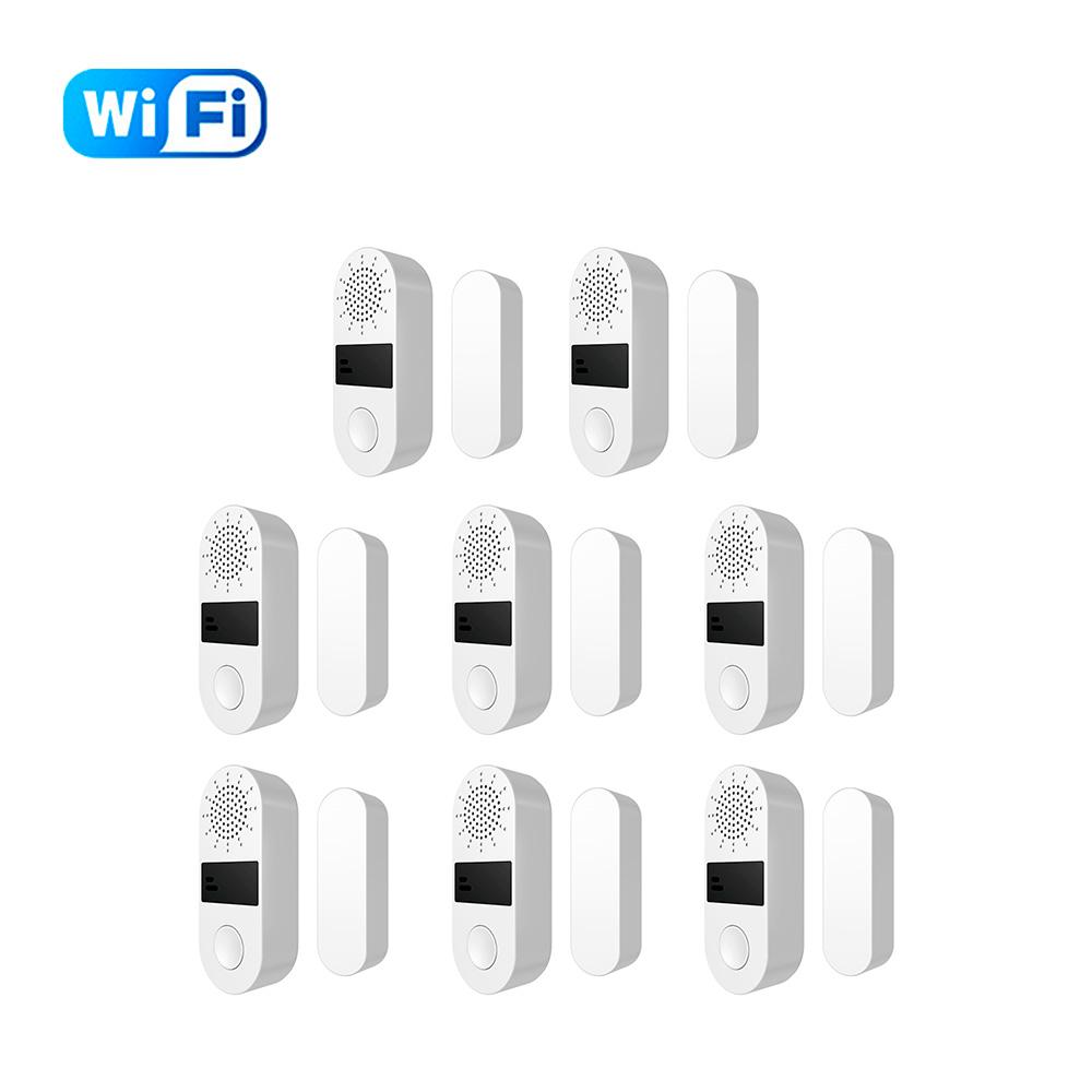 Tuya WiFi/Zigbee Door Window Sensor 130DB Sound Light Alarm Wireless Door Detector SmartLife APP Remote Control for Google Home