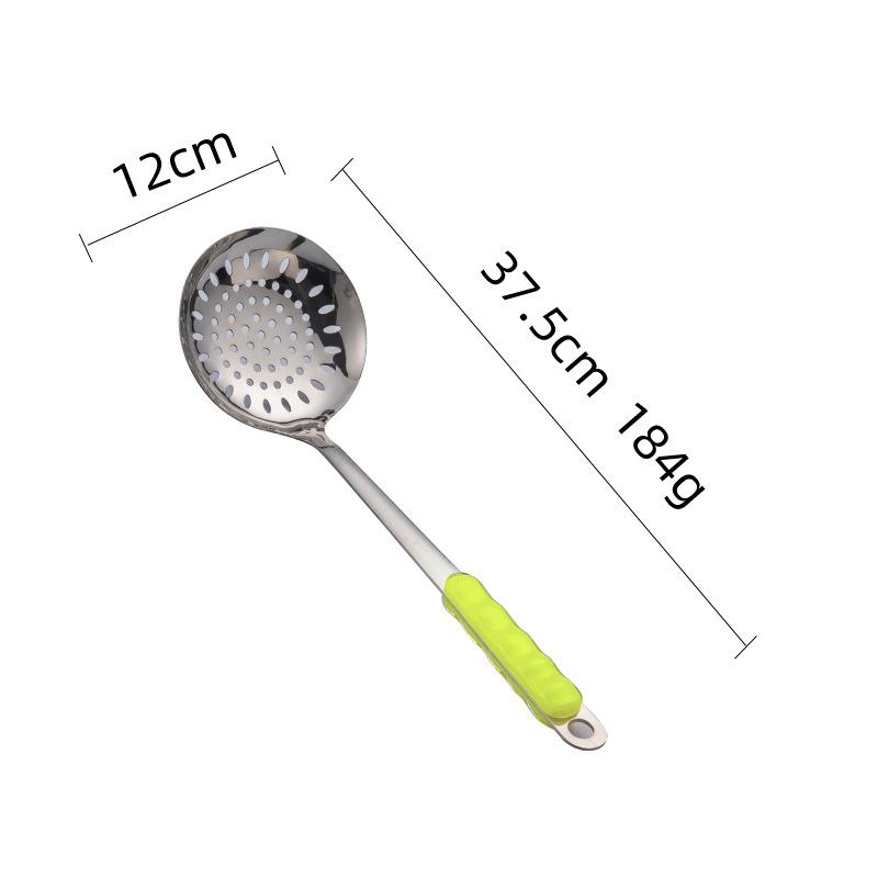 HANYANG Stainless Steel Kitchenware Set Colourful Handle Thickened Stir-Fry Spatula Insulated Cooking Spatula Spatula Spatula Fishing Noodle Spoon