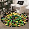 Pizza Turtles,Cosmic Pizza Party Chair mat Round Rug Office carpet, Machine Washable, Non slip, Suitable for Living Rooms, Bedrooms