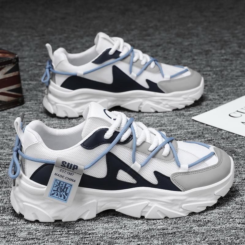 Beliebte Vier-Jahreszeiten-Väter-Schuhe Herrenschuhe Mode Trendschuhe Atmungsaktive Mesh-Schuhe Student Dicksohlige Verschleißfeste Lässige Sportschuhe