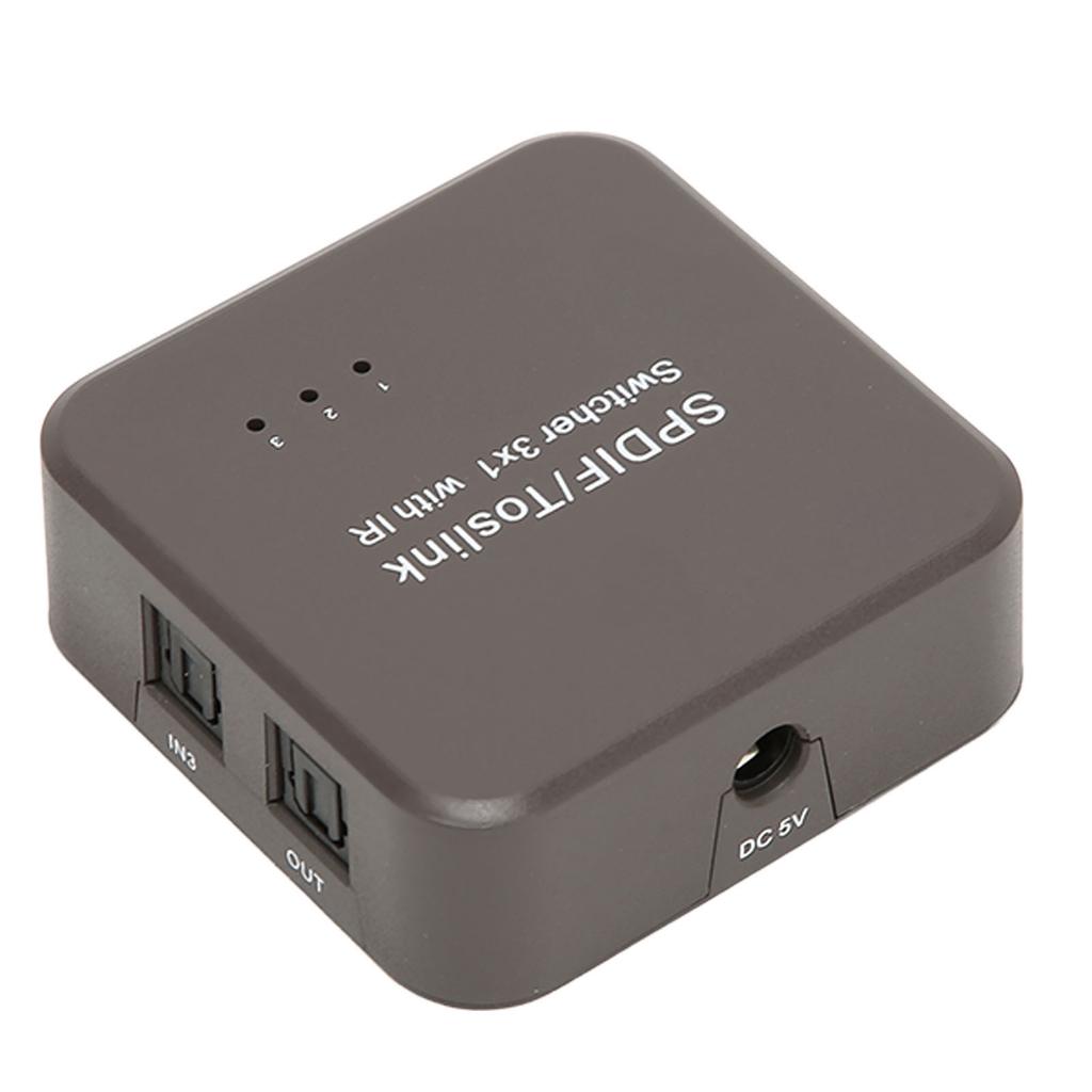 Digital Optical Sound Switch 3 in 1 Out Digital SPDIF Sound Splitter with Remote Control
