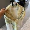 Summer Silk Scarf Shawl Sun Protection Dual-Purpose Yarn Scarf Scarf Spring And Autumn Ethnic Style Versatile Decorative Cotton And Linen Scarf
